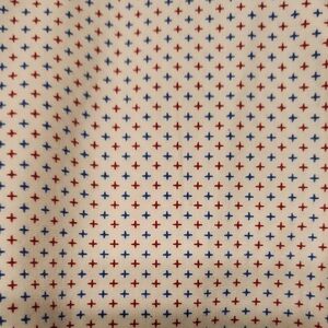 Mens, medium, slim fit, long sleeve button-down microprint, Red and Blue Crosses